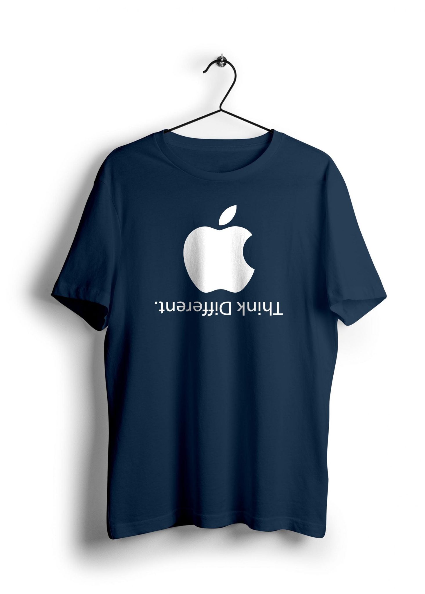 Think Different Unisex Half Sleeve T-Shirt-Navy Blue / L