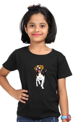 Round Neck T-Shirt (Girls) - Fun Loving Beagle (7 Colours)