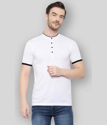 Glito Pack of 1 Cotton Blend Regular Fit Men's T-Shirt ( White )