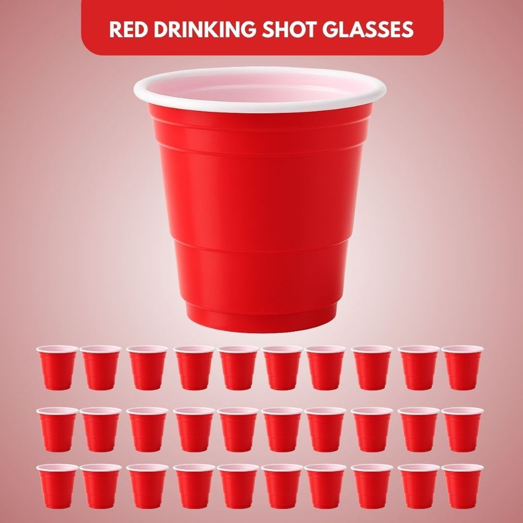 Red Drinking Shot Glasses for Serving Shots -30 PC - Party and Festive Needs | Buy online on ZillyBuy