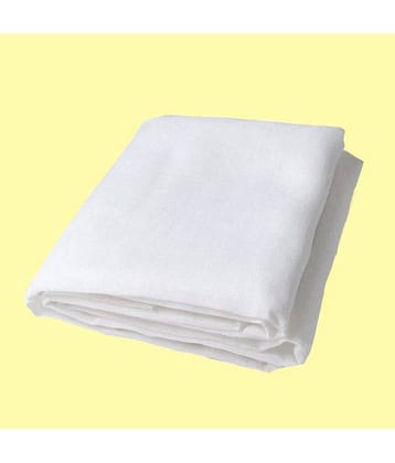 Makhanchor - White Linen Men's Unstitched Shirt Piece ( Pack of 1 )