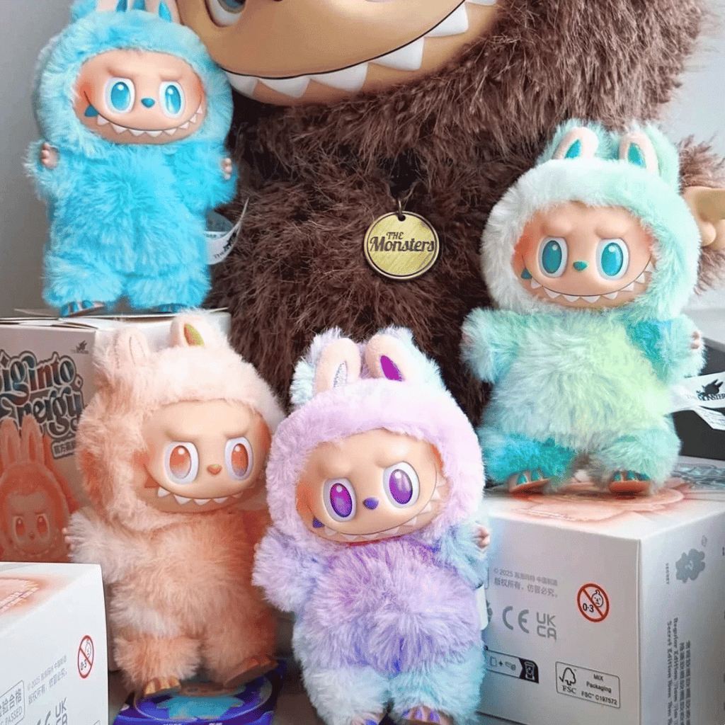 Labubu Doll Collection, Cute Character Plushie with Bunny Ears, Soft Furry Design- Multicolor Design