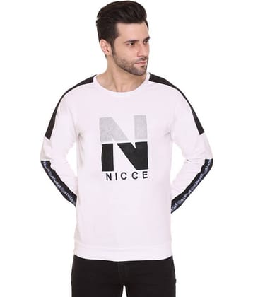 RF RAVES - White Fleece Regular Fit Men's Sweatshirt ( Pack of 1 )