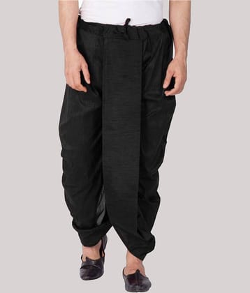 FANZI Black Silk Men's Dhoti ( Pack of 1 )