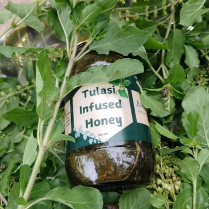Tulasi Infused Honey 500g Pure Indian Sweet Treat Tulasi Infused Honey 500g Pure Indian Sweet Treat
