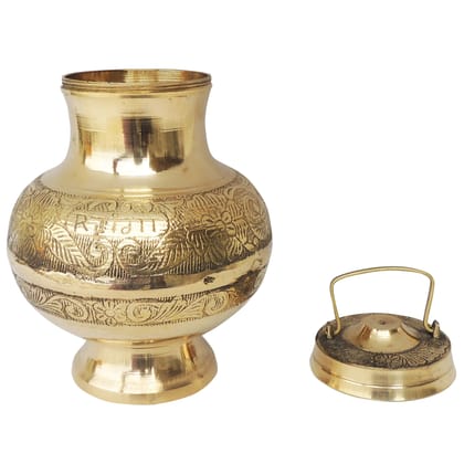 Brass Gangajali No. 2 – Traditional Holy Water Pot for Pooja, Height : 9 Inch (ZMAS200 M)