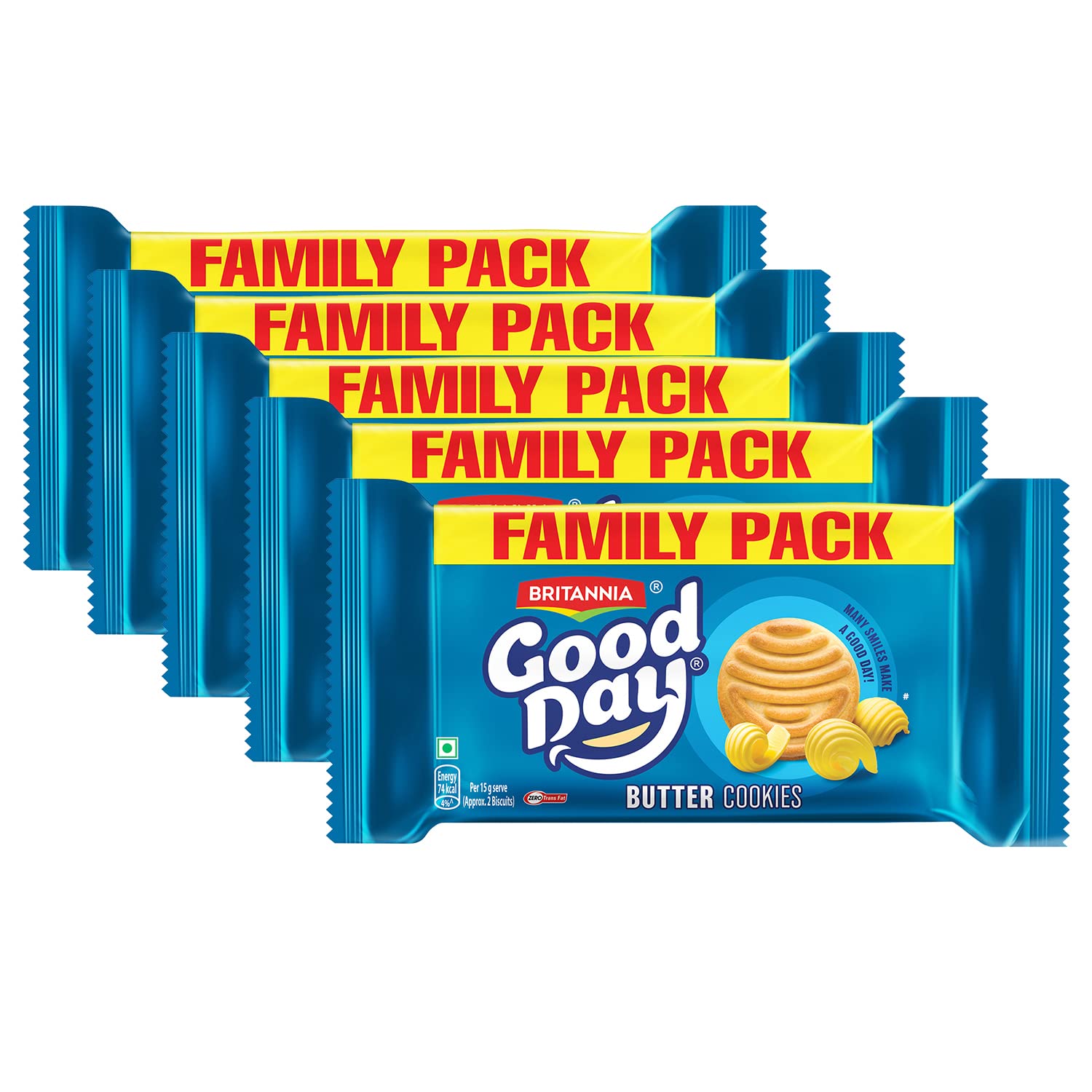 Britannia Good Day Butter Cookies, 120gm Pack of 5
