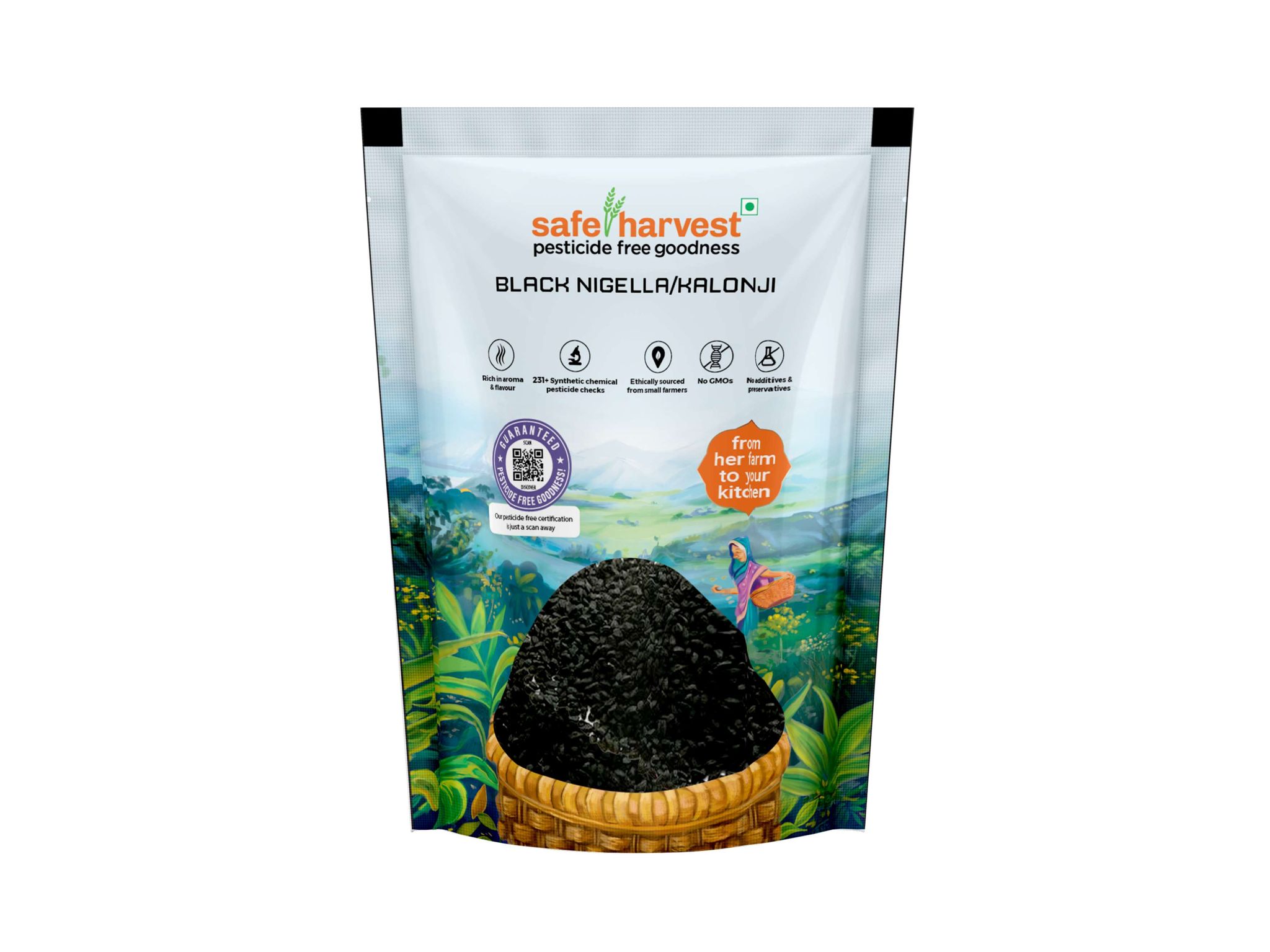 Safe Harvest Kalonji 100g, Pesticide- Free