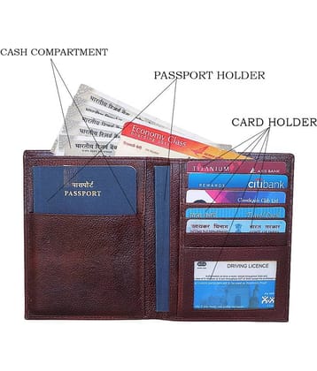 Style 98 Leather Maroon Passport Holder