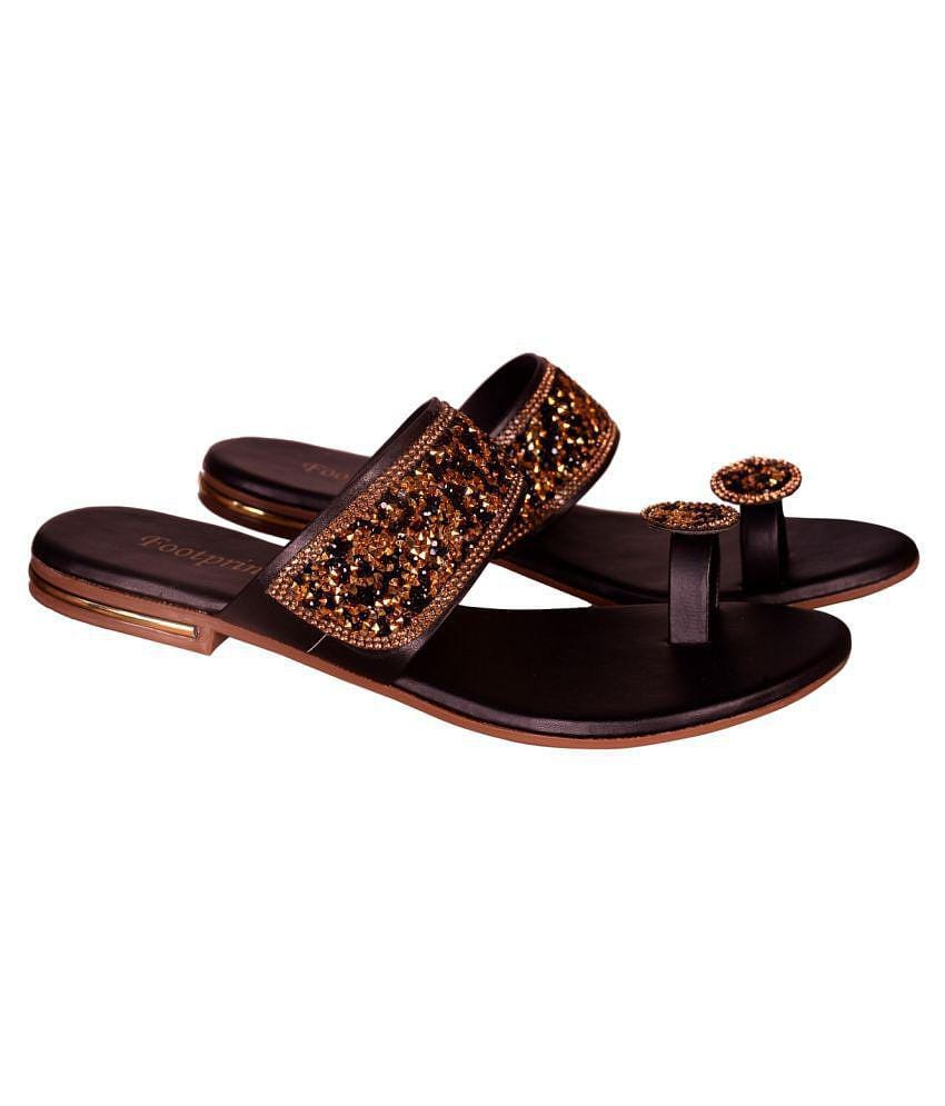 Footprints - Black Women's Flats - None