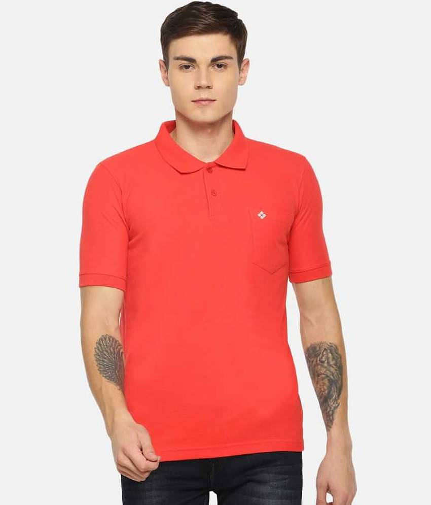 Dollar Cotton Blend White Solids Polo T-Shirt