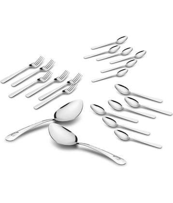 Classic Essential - Silver Stainless Steel Cutlery Set ( Pack of 20 )