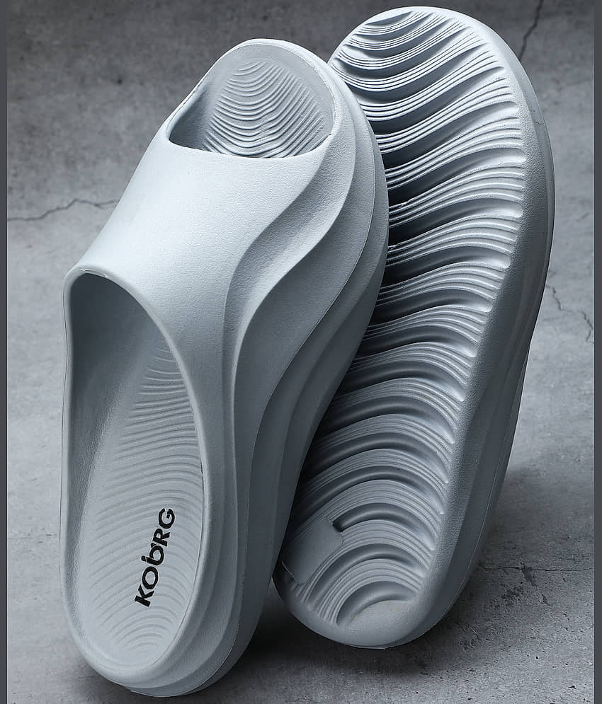 koburg Light Grey Men's Slide Flip Flop