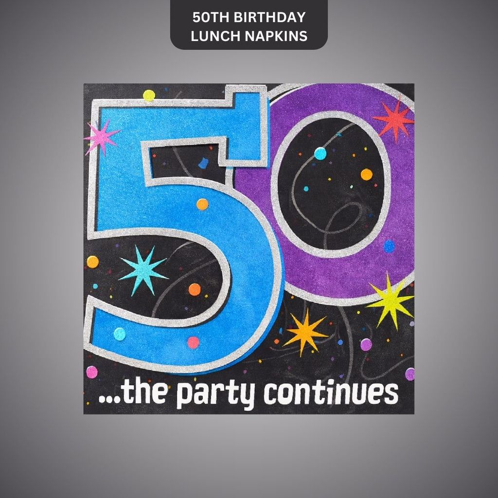 50TH BIRTHDAY LUNCH NAPKINS - Party and Festive Needs | Buy online on ZillyBuy