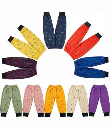 FANCY WEAR Pack of 10 Boys Cotton Blend Trackpant ( Multicolor )