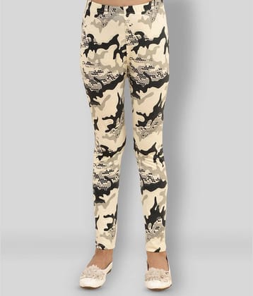 Kids Cave Pack of 1 Girls Cotton Blend Leggings ( Beige )