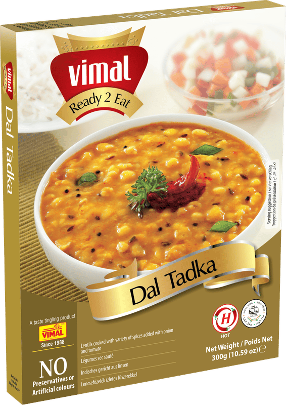 VIMAL Ready to Cook and EatDal Tadka Instant Mix Vegetarian with No Added Preservative and Colours - 300g(Pack of 4)