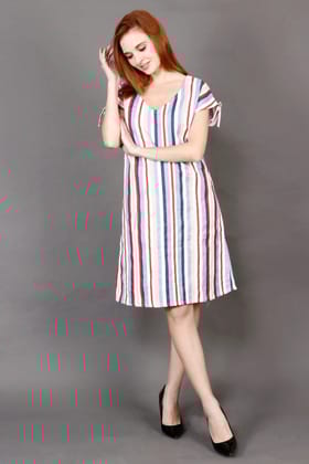 Multistriped Dress-L / Multicolored