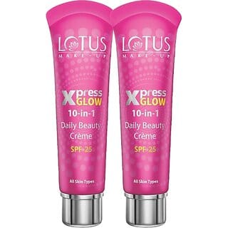 Lotus Make-Up Xpressglow Daily Beauty Creme Royal Pearl 15G(Pack Of 2) Foundation (Pink, 30 G)