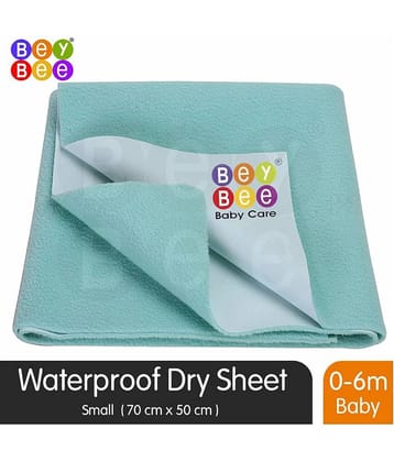 BeyBee Waterproof Baby Dry Sheet (Small (50cm X 70cm), Sea Green)