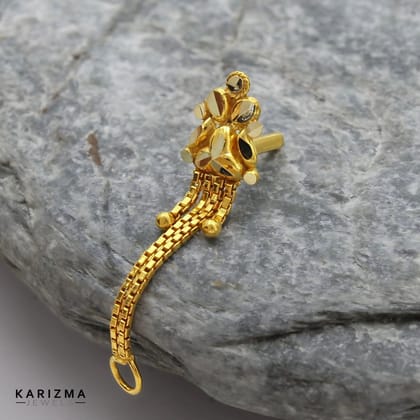 14k Real Gold Indian Chain Style Women party wear Nose Stud Push Pin