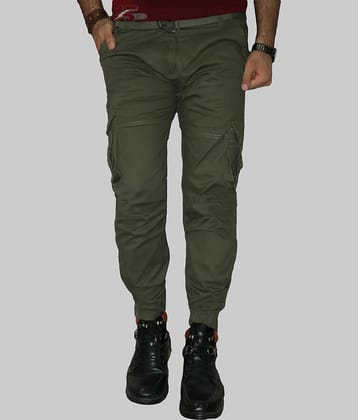 Urban Legends Regular Flat Men's Joggers - Green ( Pack of 1 )