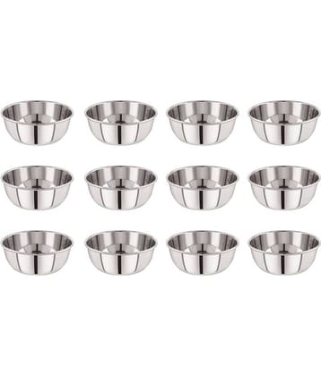 Neelam 12 Pcs Stainless Steel Cereal Bowl 200 mL