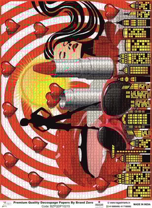 Brand Zero Premium Quality Decoupage Paper Pack of Two - Design Code: BZPQDP10215