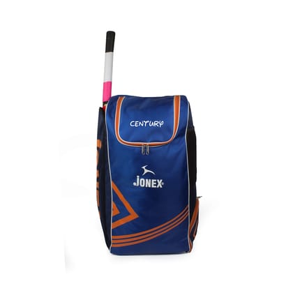 JJ Jonex Century Cricket Kit Bag with Shoe Compartment (Blue, Orange)