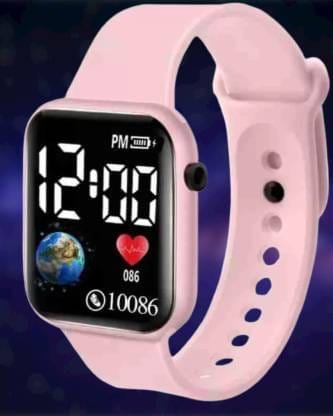 pink Digital Latest Kids watch for boys and girls Smartwatch  (Pink Strap, Free Size)assorted colour