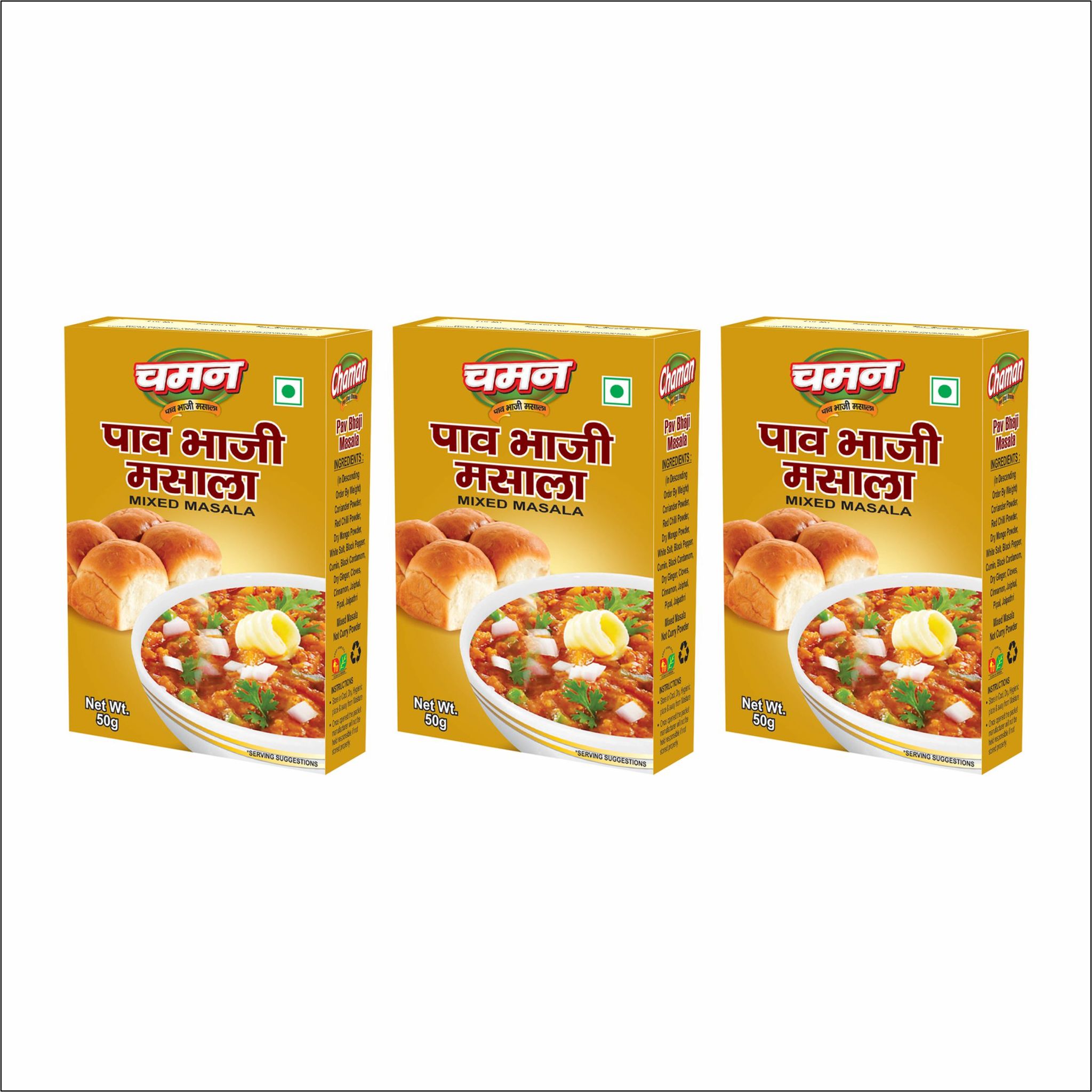 Chaman Pav Bhaji Masala, 50 gm - Pack of 3