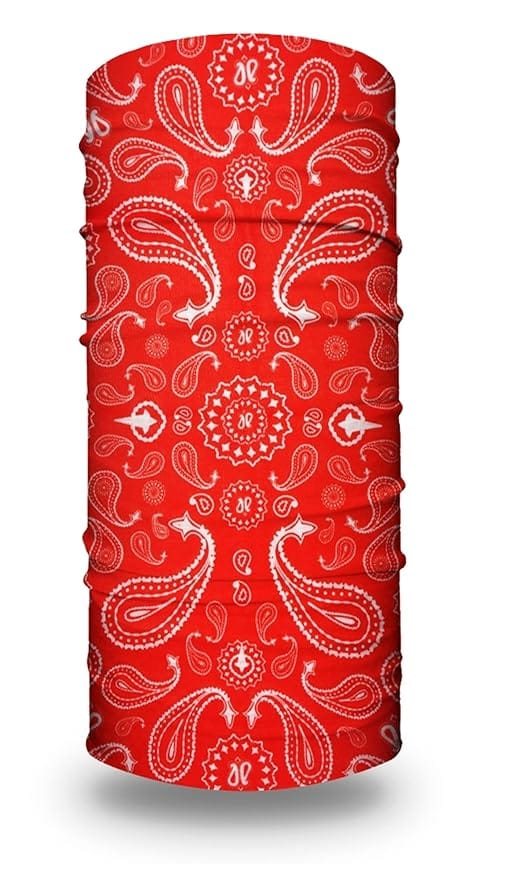 VOICI France Unisex face wrap Bandana Balaclava Headband Neckerchief Hair Band Headwrap Beanie Caps red Color Polyviscose Free size