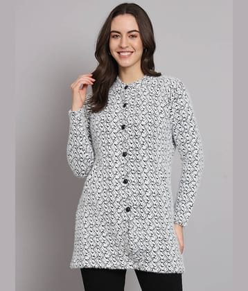 eWools.in Woollen Round Neck Women's Buttoned Cardigans - Black ( )