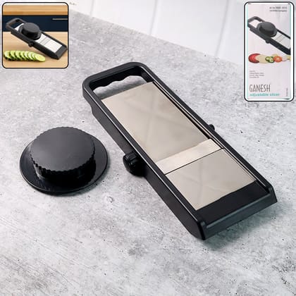 Premium Adjustable Vegetable & Fruit Slicer with Sharp Stainless Steel Blade