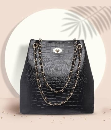 Fargo Black PU Shoulder Bag