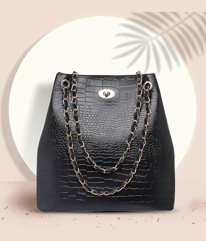 Fargo Black PU Shoulder Bag