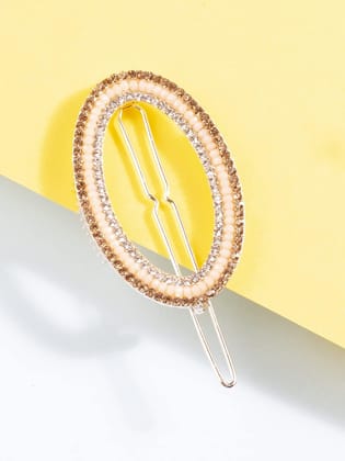 Women Gold-Toned Beaded Bumpit Hair Pin