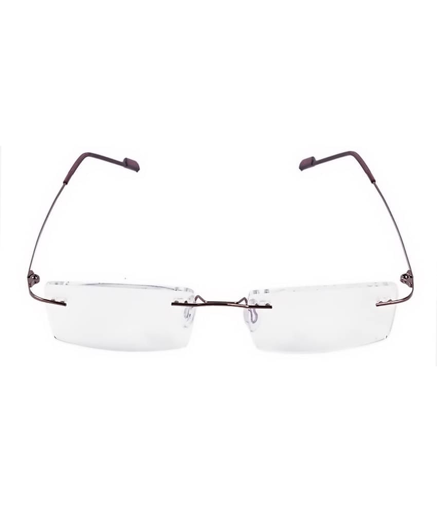 Admire Brown Rimless Rectangular Computer Glasses ( Pack of 1 )