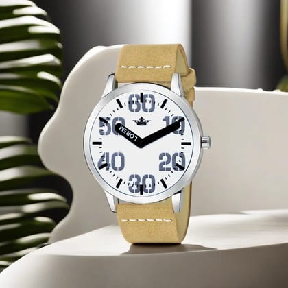 LOREM White Professional Look Analog Watch for Men LR62-UF