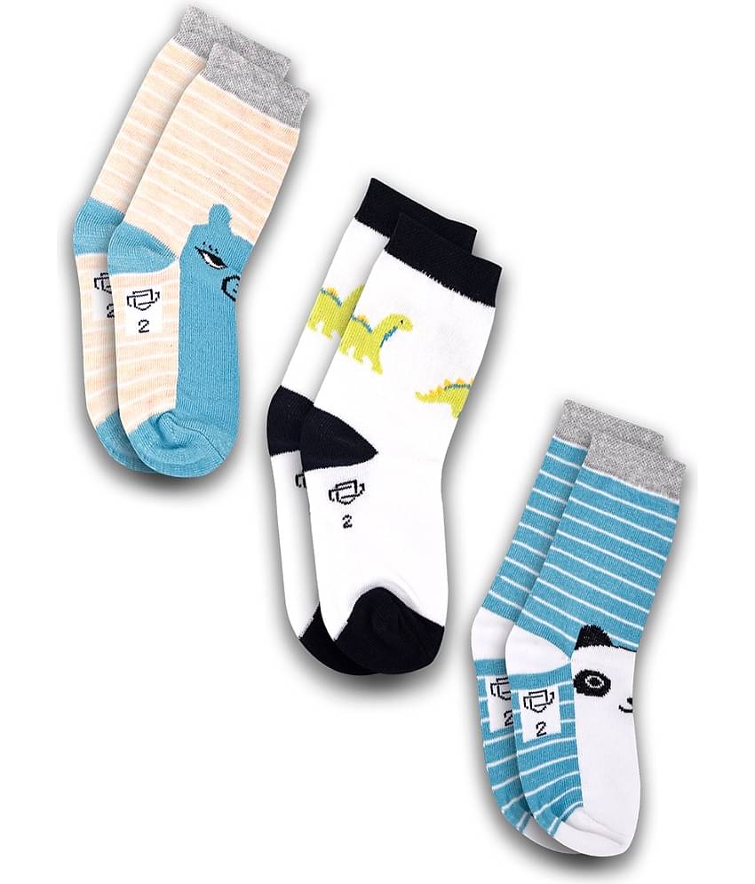 Dollar Socks Multicolor Cotton Blend Boy's Ankle Length Socks ( Pack of 3 )
