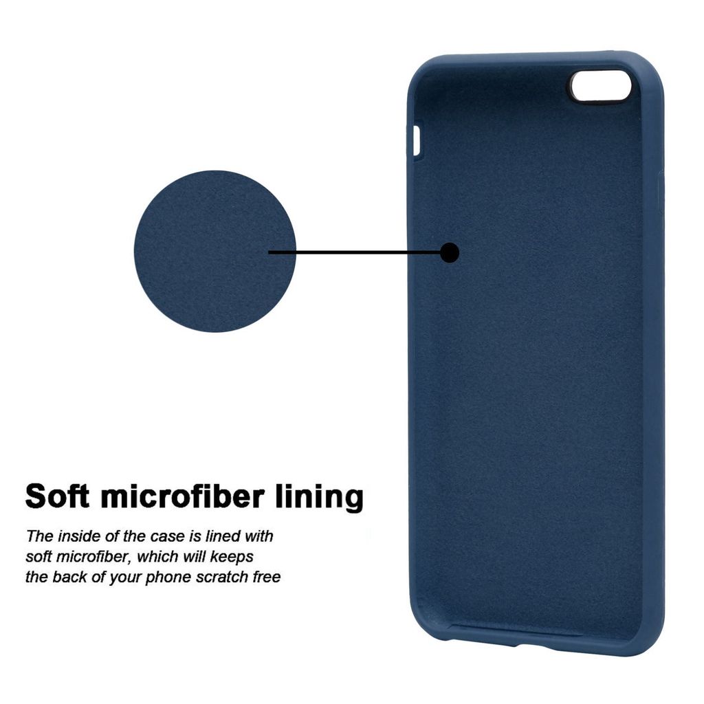 LIRAMARK Liquid Silicone Soft Back Cover Case for Apple iPhone 6 / 6S