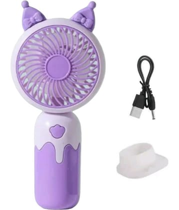 CHARKEE USB Fan Assorted Pack of Pack of 1 Rechargeable Mini Portable Digital Hand Fan