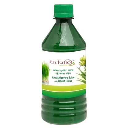 Patanjali amla-aloevera with wheatgrass juice 500 ml