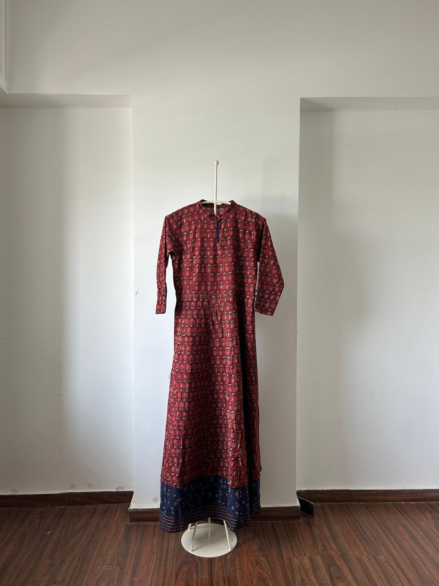All over Printed Anarkali with Double Layered Border-L