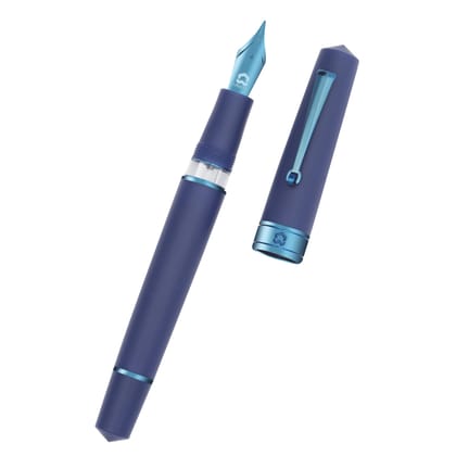 Arista One Classic Blue PVD Coated Fountain Pen-EF