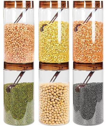 PearlPet PET Transparent Multi-Purpose Container ( Set of 6 )