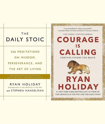 Ryan Holiday 2 Books Set: Daily Stoic and Courage Is Calling (English, Paperback)