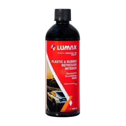 Lumax Plastic & Rubber Refresher For Car Interior | 500ML | Revitalizing Rubber & Plastic Surfaces | Odorless | Antistatic | Water Repellent