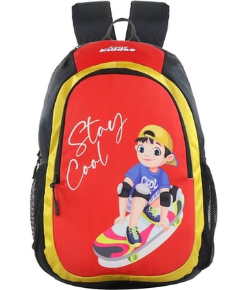 SmilyKiddos 25 Ltrs Red Polyester College Bag