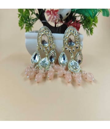Jiyanshi fashion Peach Danglers Earrings ( Pack of 1 )